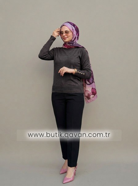 Pamuklu Kol Detaylı Body